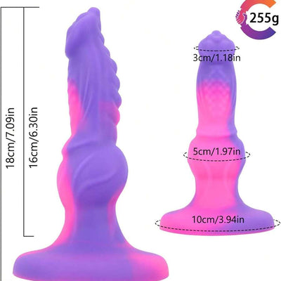 Large Anal Plug Dilator Silicone Butt Plug Animal Dildo Wearable Prostate Plug Massager with Strong Suction Cup for Hands-Free Play Giant Trainer Sex Toys for Adult Women Men