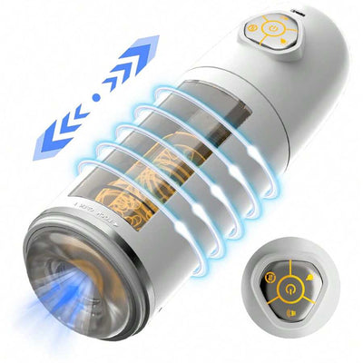 Male Masturbator Sex Toys Electric Masturbator Man Hands-Free Cup 10 Thrusting Stretch and Telescopic Rotation, Sex Toy for Men, Masturbating for Men, Auto Thrusting Vibrator, | Adults | Male Sex Toys