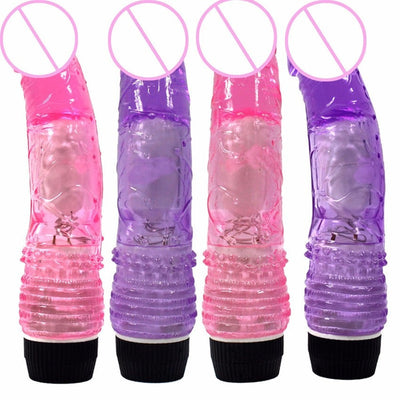 Realistic Crystal Dildo Vibrators Multi Speed 20cm Big Penis Erotic Sex Toys for Adult Intimate Woman Masturbator Realistic