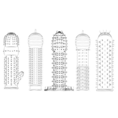 Spike Penis Sleeve Reusable Condoms Sex Toys for Men Delay Ejaculation G Spot Stimulation Safer Contraception Cock Ring Extender