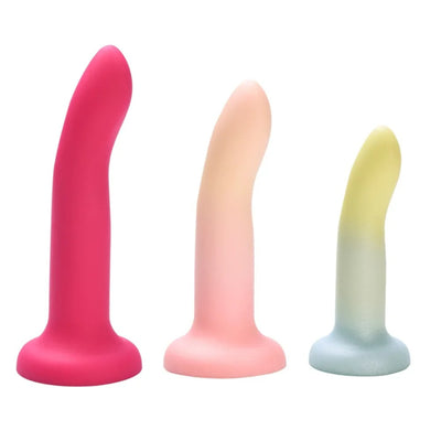 Realistic Dildo with Strong Suction Cup Liquid Silicone Pink Penis G Spot Masturbator for Women Men Anal Sex Toys 14-21cm
