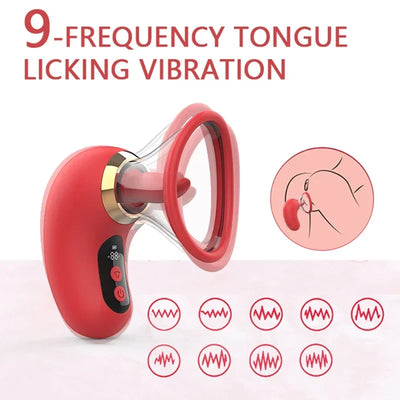 5 IN1 Sucking Vibrator Rose Sex Toy for Women 3 Sucking 9 Tongue Licking LCD Display Removable Cup G Spot Clitoral Stimulator