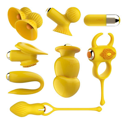 7PCS Anal Suit Plugs Leten Vibrator Breast Sucking Clitoris Stimulus SM Sex Toys Dildo for Couple Cock Ring Female Masturbation