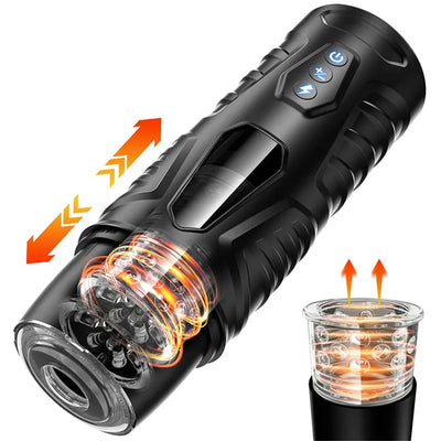Automatic Telescopic Rotation Sucking Male Masturbator Cup