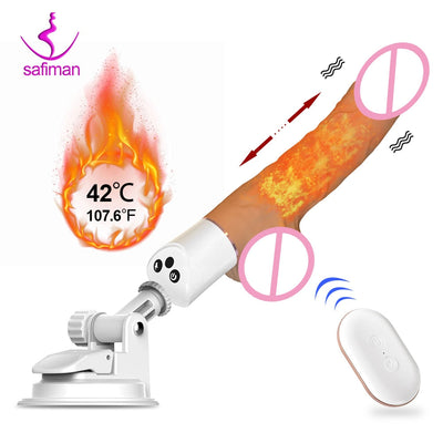 Automatic Thrusting Dildo G Spot Vibrator with Suction Cup Sex Toy for Women Adult Hand-Free Sex Fun Anal Vibrator for Orgasm