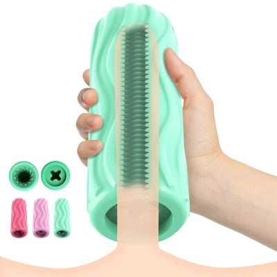 Blow Job Soft Stick Masturbation Cup Small Sex Egg Double Face Usable Solo Play Mini Cup Pussy Male Sex Toys Masturbator for Men