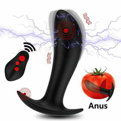 Butt Plug Electric Shock Anal Plug Vibrator 8 Frequency Prostate Massage Sex Toys for Men Women Wireless Remote Control Silicone