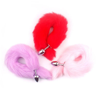Faux Fox Tail Anal Plug Sex Goods Adult Games Stainless Steel Butt Plug Sex Toys for Couples BDSM Cosplay Anus Toy Sex Products