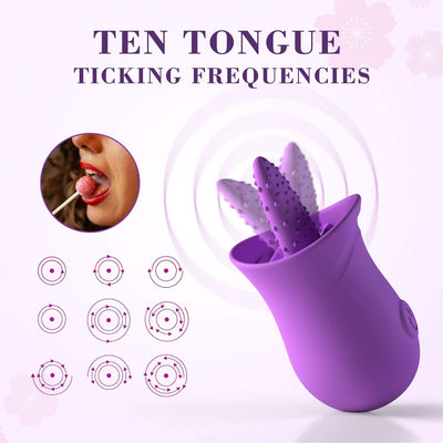G Spot Silicone Vibrator with Tongue Licking Nipple Stimulator with Sex Toys with Powerful Motor Sex Toys for Women 18 Adult