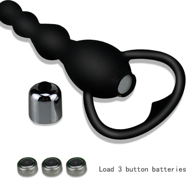 Vibrating Protaste Massager Anal Beads Vibrator Butt Plug Sex Toy for Men Women Silicone Anales Trainer Fun Toys for Beginners