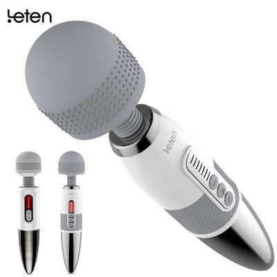 Leten Lightning Huge Head Vibrator for Female Masturbation, AV Magic Wand Massager Nipple Clitoris Stimulator Sex Toys for Woman