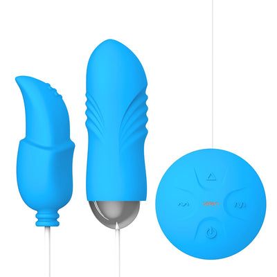 Leten Wire Control Dual Egg Vibrators Sex Toys for Women,Electromagnetic Pulse Thrusting Egg G-spot Massage USB Rechargeable