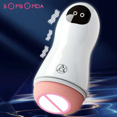 อัตโนมัติชายMasturbatorคัพการสั่นสะเทือนอมควยจริงช่องคลอดช่องคลอดหีVibrating Bulletอวัยวะเพศชายช่องปากผู้ใหญ่เพศของเล่นสําหรับMan