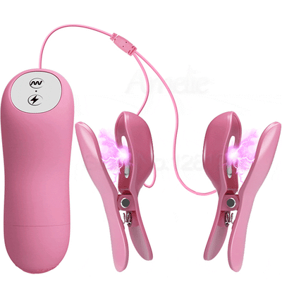 New Electric Shock Nipple Vibrator Vibrating Nipple Clamps Breast Massage Labia Clitoris Pussy Clip Vibrators Sex Toys for Women