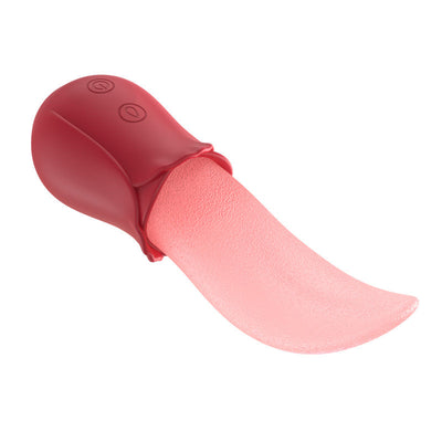 Rose Realistic Tongue Licking Clitoral Stimulation Nipples Powerful Stimulator Vibrators Female Adult Sex Toys for Women Couples
