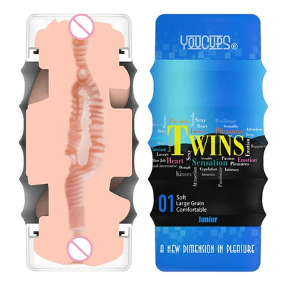 2 in 1 Real Vagina Pussy Anal Masturbator Cup Male Penis Pump Cock Exerciser Machine  Sex Toys for Men  Adult Products Erotic18+