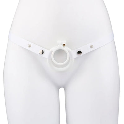 FAAK Strapon Plastic Chastity Cage with 4 Sizes Penis Ring BDSM Sex Toys for Men Light Cock Cage Adult Games Masturbator