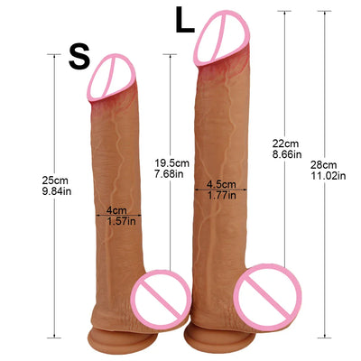 Real Skin Men Dildo Soft Long Penis Realistic Adult Dick Suction Cup Anal Plug Sex Toys for Women Strapon Female Masturbation