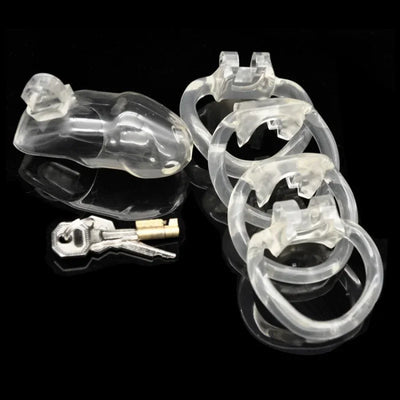 Chastity Cage BDSM Colorful Male Penis Lock Short Style Penis Lock Bandage Adult Game Erotic Urethral Lock Rings Resin Virginity