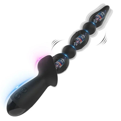 ลูกปัดสั่น Butt Plugs Anal Vibrator สําหรับผู้ชายยาวการสําเร็จความใคร่ผู้หญิงช่องคลอดนวด Clitoris Stimulator เพศของเล่นสําหรับคู่