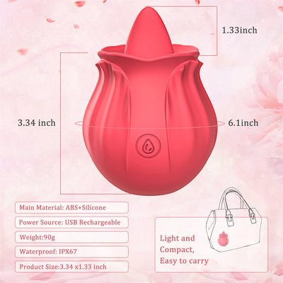 Powerful Licking Vibrator or Women Rose G Spot Clitoris Stimulator Powerful Oral Vagin Massager Masturbation Sex Toys Adult 18+