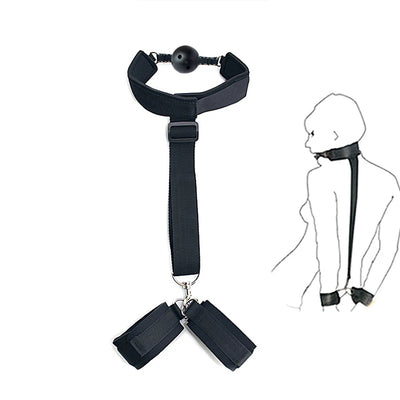 Adult Erotic Games BDSM Bondage Restraints Collar Furniture Sex Toys Kits for Women Couples Slave Neck Handcuffs Fetish Sex Shop