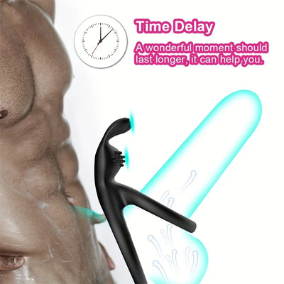 Adult Supplies Sex Toy Men Silicone Penis Ring Clitoris Stimulator Cock Ring Ejaculation Delay Penis Ring Erection Ring for Men
