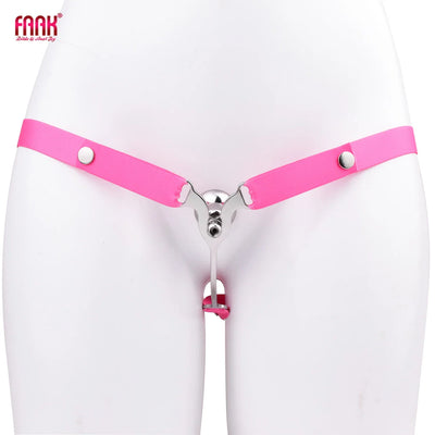 FAAK Strap-ons Stainless Steel Chastity Cages Flat Inward Pressure Penis Lock Ring BDSM Sex Toy for Man Masturbator