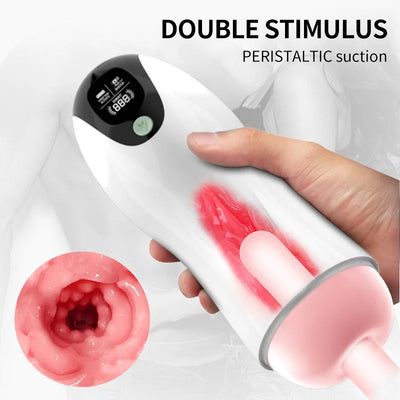 Sex Machine Toys Automatic Sucking Masturbation Cup for Men Deep Throat Oral Vagina Suction Blowjob Vibrating Male Masturbator