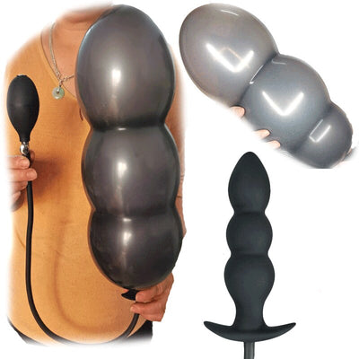 Silicone Inflated Super Big Anal Plug Dildo 13cm Huge Anal Dilator Prostate Massage Anus Extender G Spot Stimulator Sex Toys
