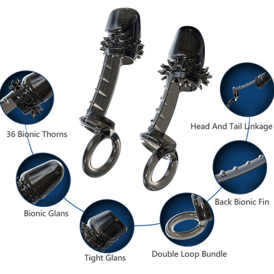 Silicone Reusable Male Penis Sleeve Ring Condom Delayed Ejaculation Penis Rings Chastity Sex Toys for Men Products Sex Shop Game