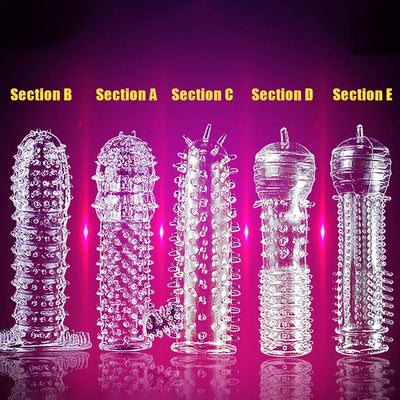SpikeอวัยวะเพศชายReusableถุงยางอนามัยเพศของเล่นสําหรับผู้ชายDelay EjaculationอวัยวะเพศชายContraceptionแหวนCock Extender구