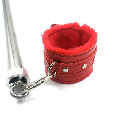 Stainless Steel Spreader Bar for Leg Spread Expandable Adjustable with Bdsm Bondage Handcuffs Adult Games Sex Toys for Couples