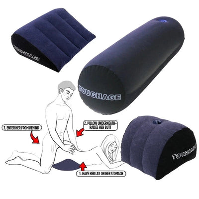Toughage Sex Pillows Comfortable Inflatable Sex Furniture Cushion Enhanced Sex Toys for Women Erotic Positions Wedge Pillow
