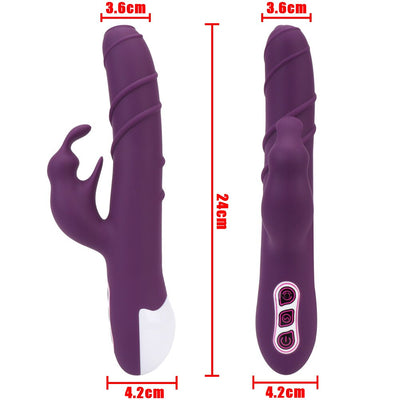 Vaginal Clitoral Stimulator G Spot Dildo Vibrator Adult Products Dual Motor Sex Toys for Women Rotating Rabbit Vibrator Wand