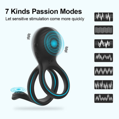 Wireless Couple Ring Sex Toys for Men's Penis Cock Vibrator Ring Cockring Retardant Ejaculation Delay Remote Control